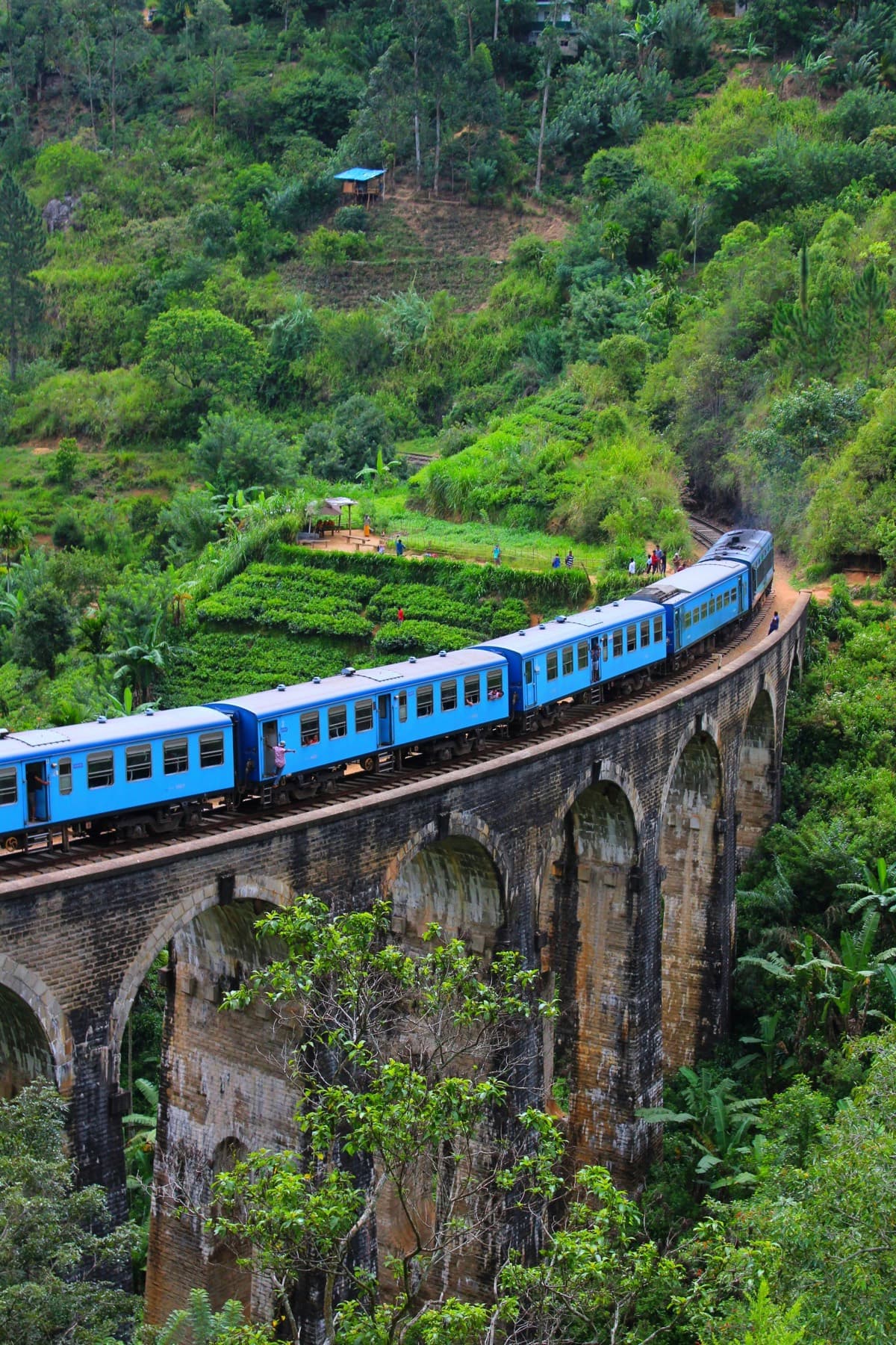 Nine Arch Bridge train through the Sri Lanka hill country